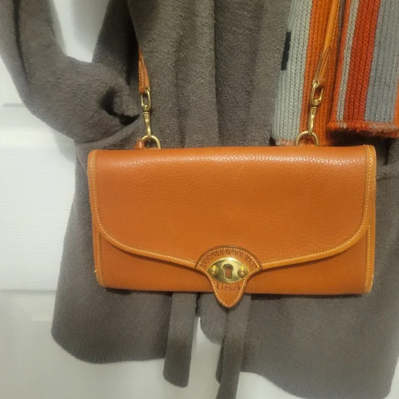 Dooney & Bourke Orange Leather Bag - Picture 2 of 7